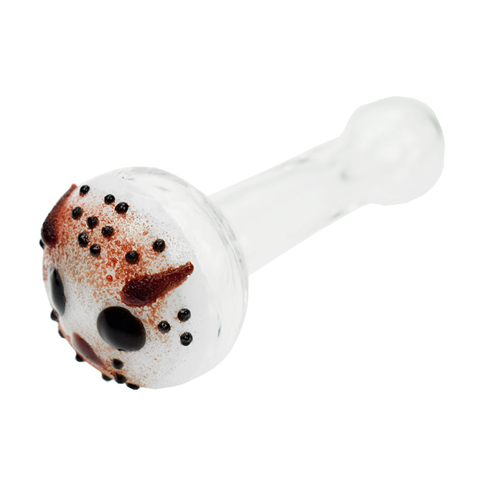 White glass hand pipe with animal head shape 610#