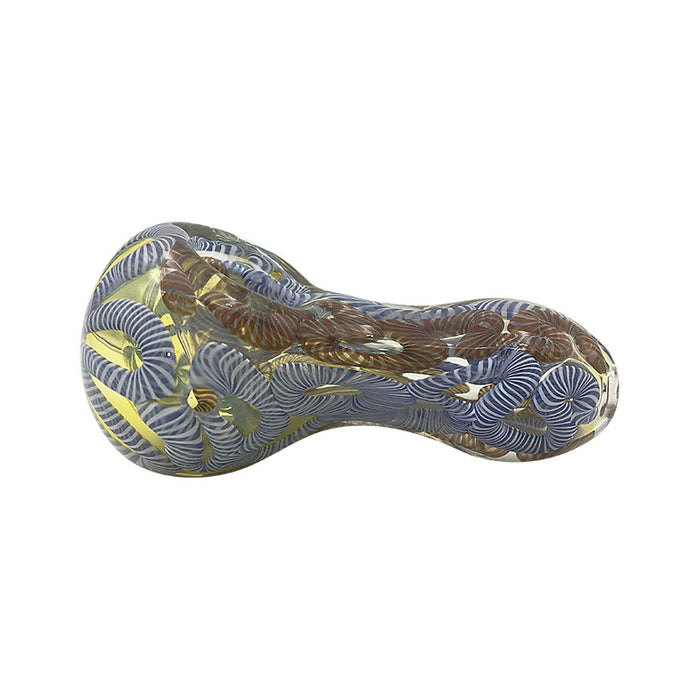 Mixed Colors Steamroller Spoon Cigarette Smoking Glass Pipe  407#