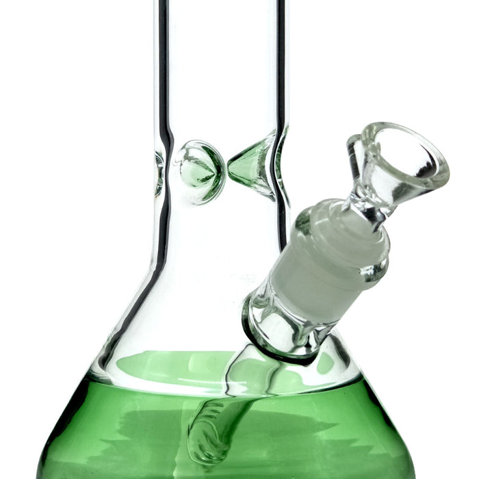 19.5" Straight Tube Smoking Glass Pipe Bong with Ice Pinch