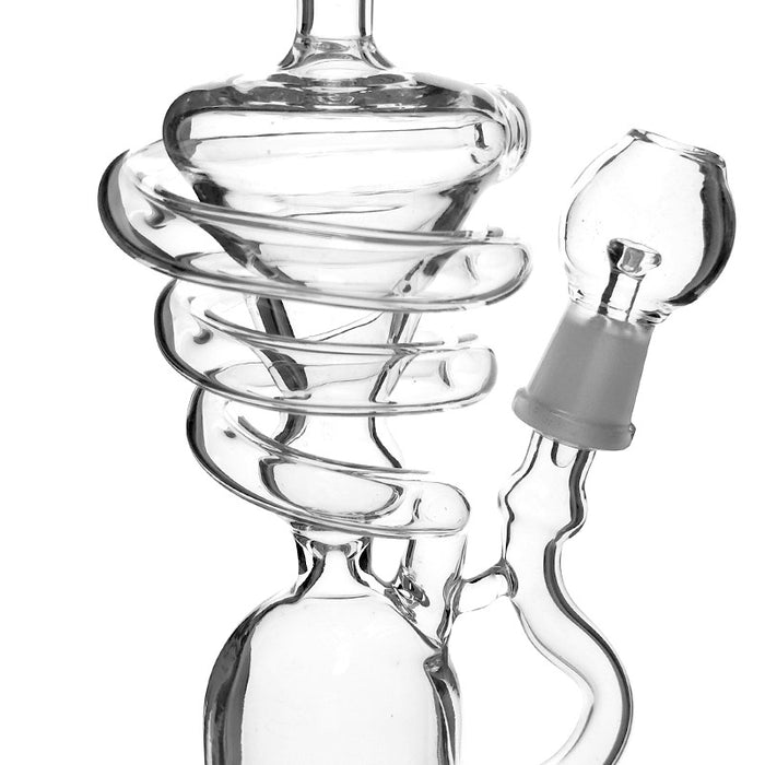 Spiral Recycler Dab Rig With Inline Perc
