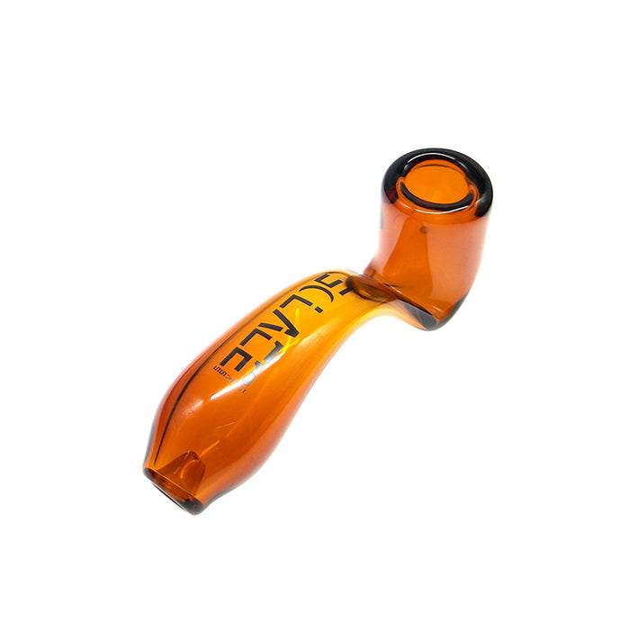 Classical Sherlock Round mouth & Flat body Glass Hand Pipe 012#