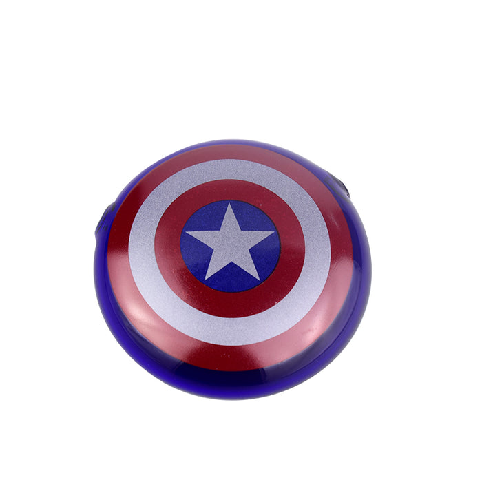 Good Style Round Shape American Shield Pipe Blue with Red Color 028#