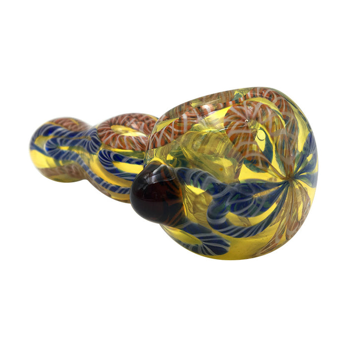 Mixed Color Hybrid Lines Spoon Hand Pipe Glass 230#