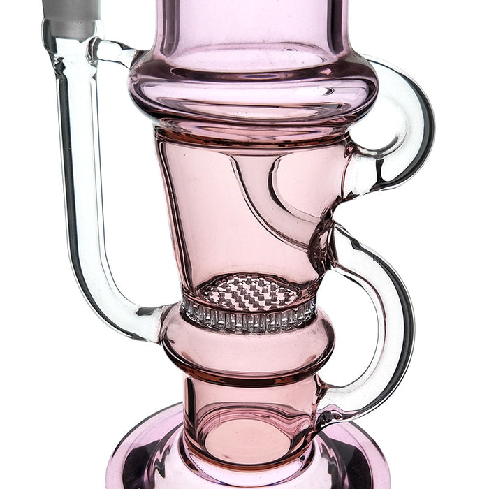 Bent Neck Cone Recycler Honeycomb Water Pipe