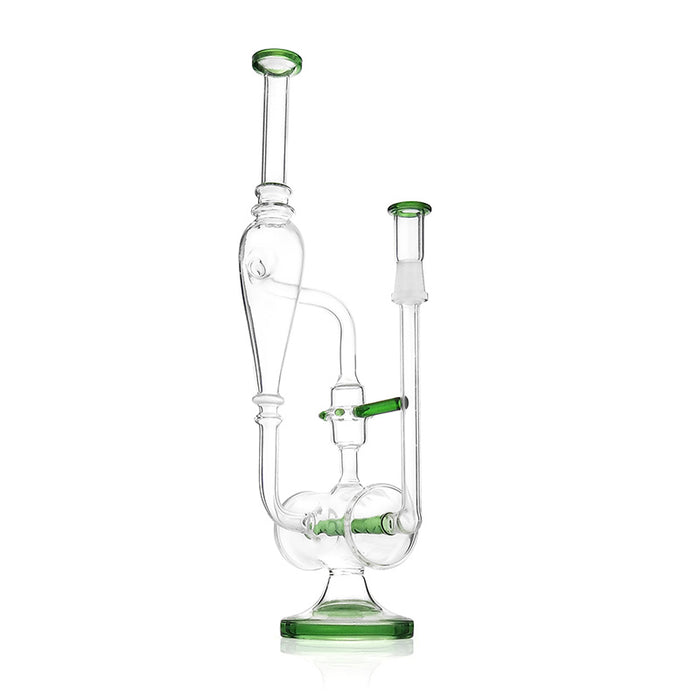 14 Inch Green Color Oil Rig Glass Bong with 14mm Male Joint 128#