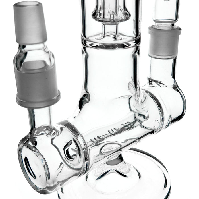 14" Grav Labs Dual Action Double Joint Inline to Circ Perc Straight Tub