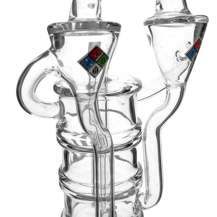 High Tech Glassworks "Blue Stardust" Oil Barrel Recycler