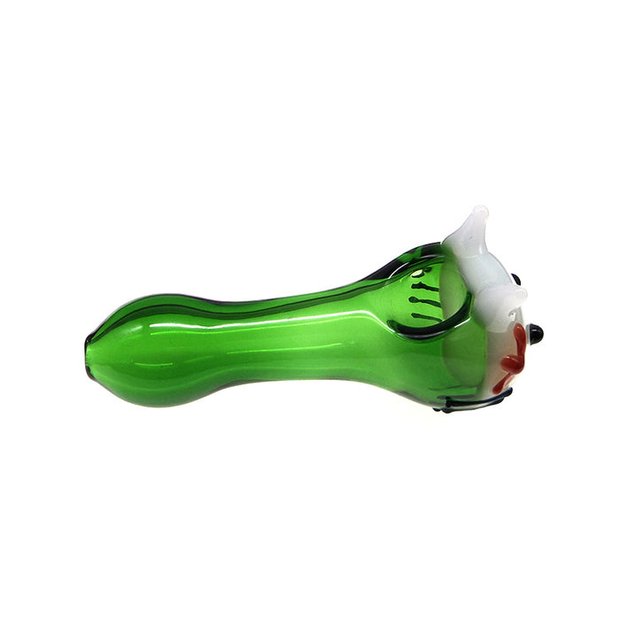 Clear Green Spoon Hand Pipe Kitty Cat  Pipe 005#