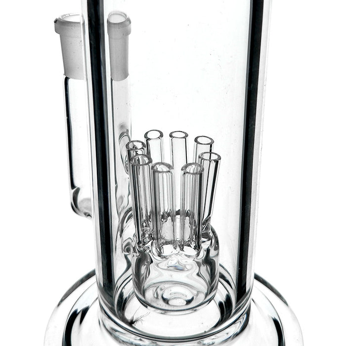 8 Arm Sprinkler Perc Glass Straight Water Pipe