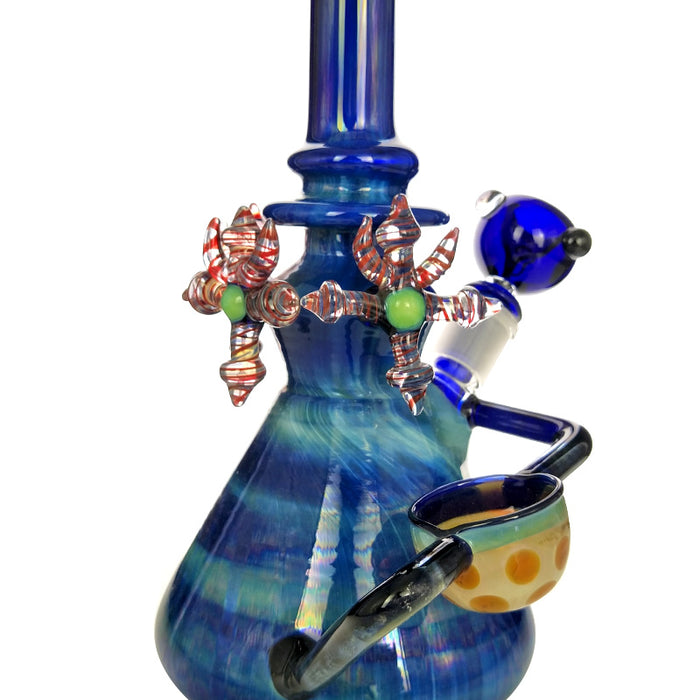 Colorful Beaker Beautiful Luxury Glass Water Pipes Dab Rig Pipe