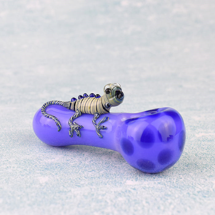 Gecko animal shape glass pipe handmade beautiful pipe 609#