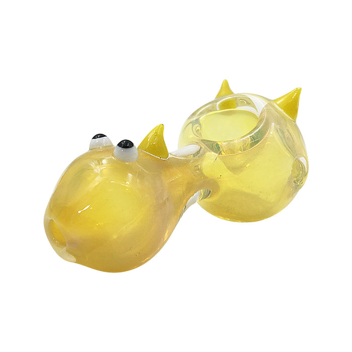 Lovely Yellow Duck Spoon Pipe Heady Glass Pipes 297#