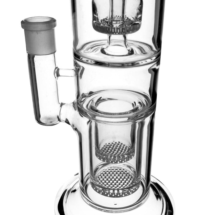 Big Glass Water Pipe with 17 Inches Tall Bent Neck Recycle Bong 096#