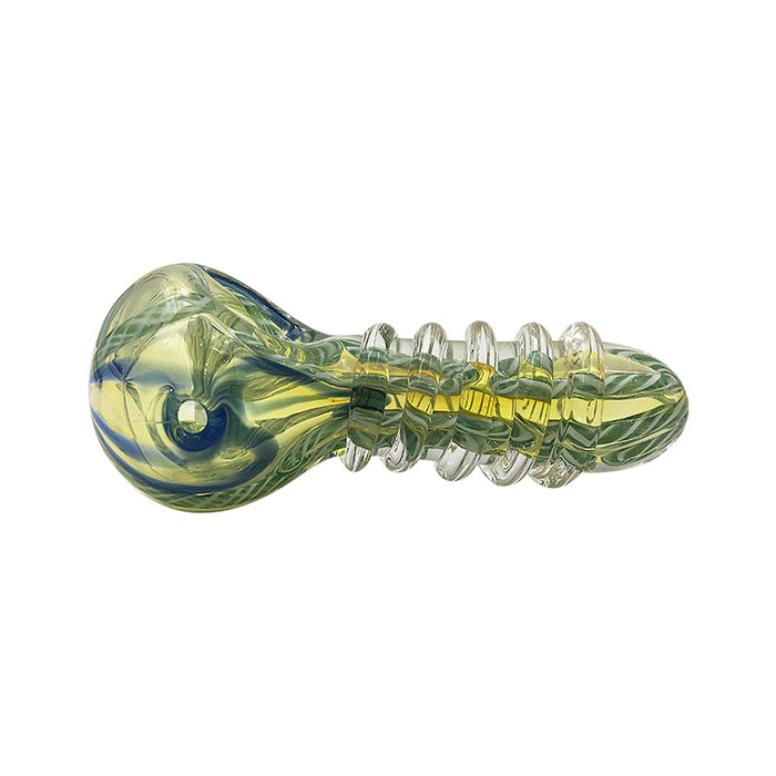 Thick Hand Spoon Smoking Heady Tobacco Glass Smoking Pipe 411#