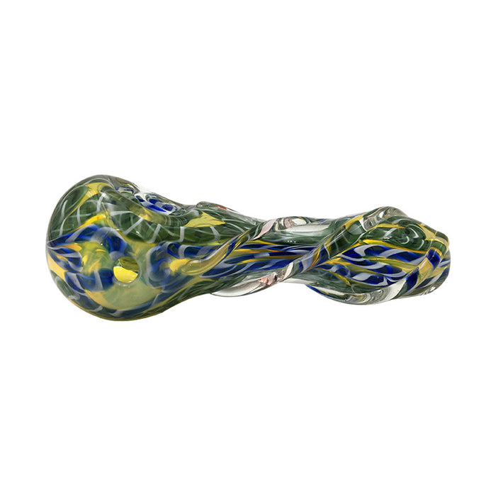 Half Parts Rainbow Half Parts Write Glass Spoon Pipe 226#