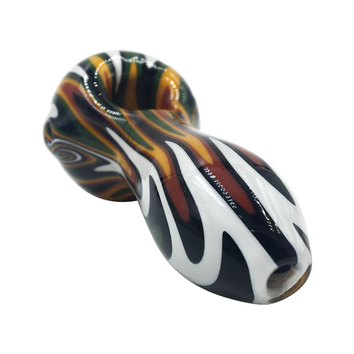 White Switchbacks Bowl Orange Combination of Printing Spoon Hand Pipe 172#