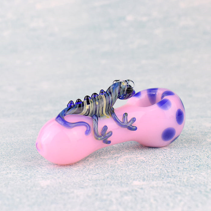 Gecko animal shape glass pipe handmade beautiful pipe 609#