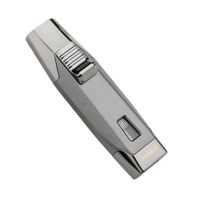 Adjustable Double Jet Flame Refillable Lighter with Gas Window