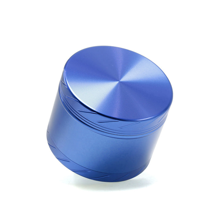Aluminum Alloy 4-layer 63MM Tire Knurled Smoke Grinder | Blue Color