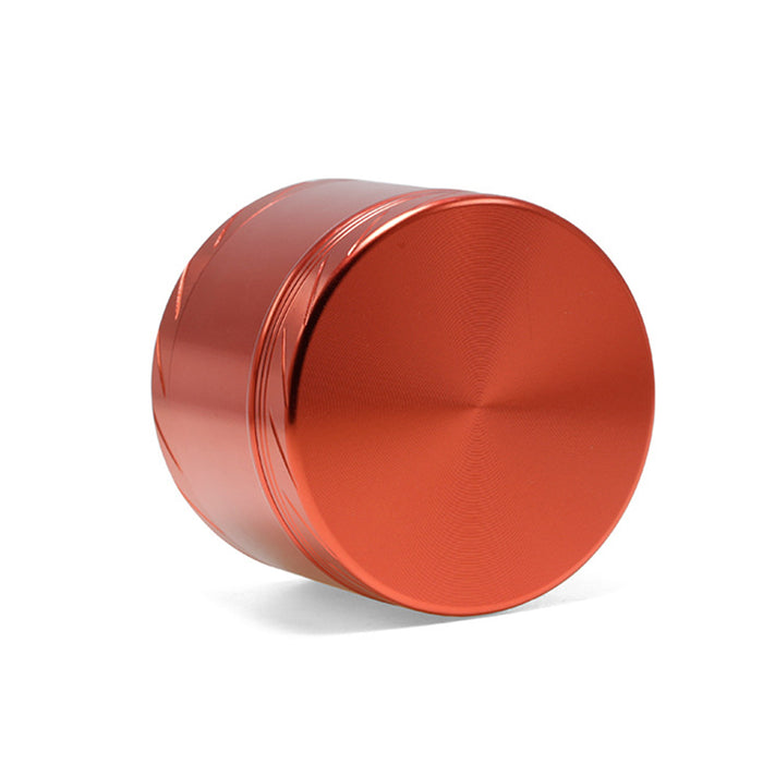 Aluminum Alloy 4-layer 63MM Tire Knurled Smoke Grinder | Red Color
