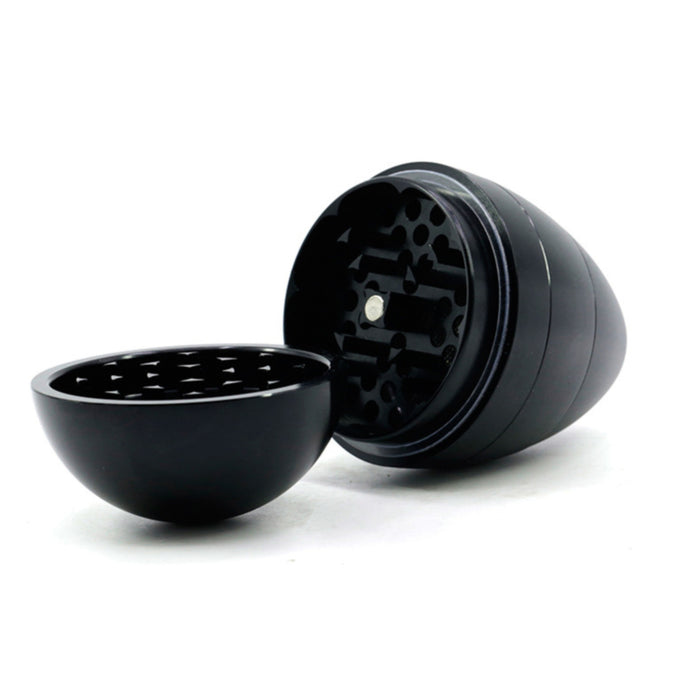 Aluminum Alloy 58MM Color Egg Four-Layer Tumbler Grinder-Black