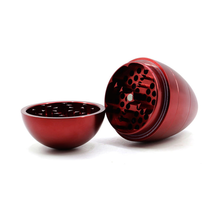 Aluminum Alloy 58MM Color Egg Four-Layer Tumbler Grinder-Red