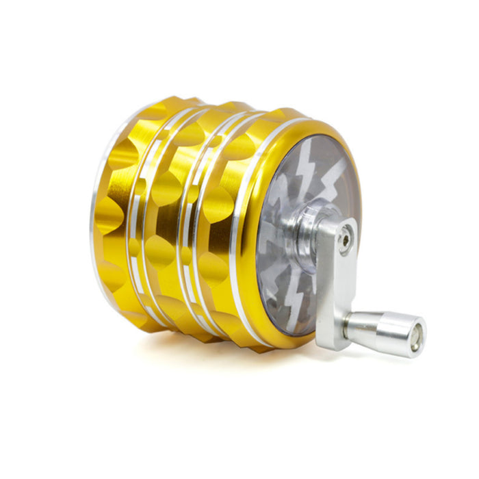 Aluminum Alloy 63MM Pointed Pattern Polygon Rocker Grinder-Gold