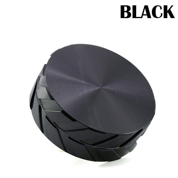 Aluminum Alloy CNC 55MM 2-Layer Tire Print Shape Knurling Herb Grinder-Black