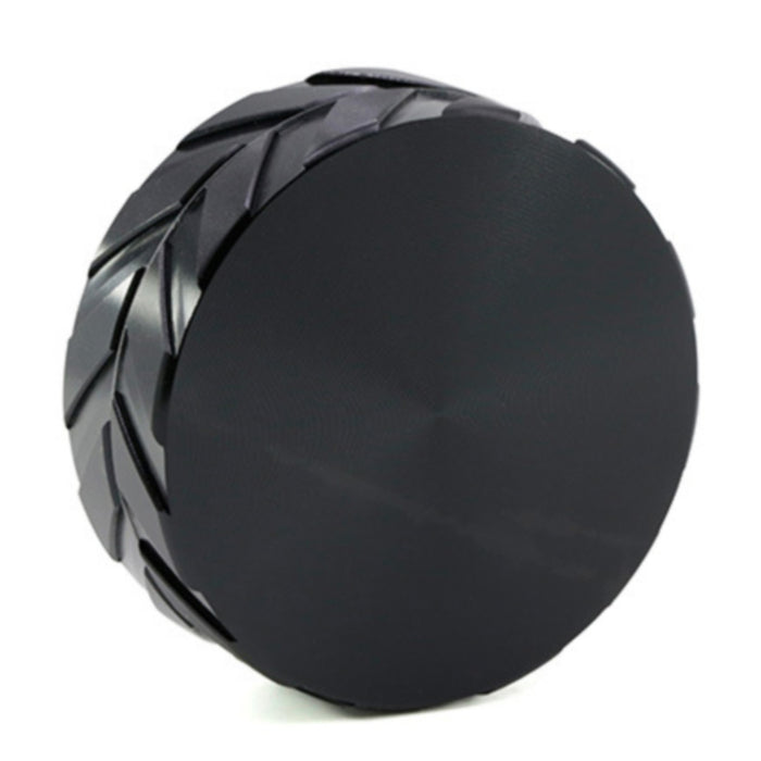 Aluminum Alloy CNC 55MM 2-Layer Tire Print Shape Knurling Herb Grinder-Black