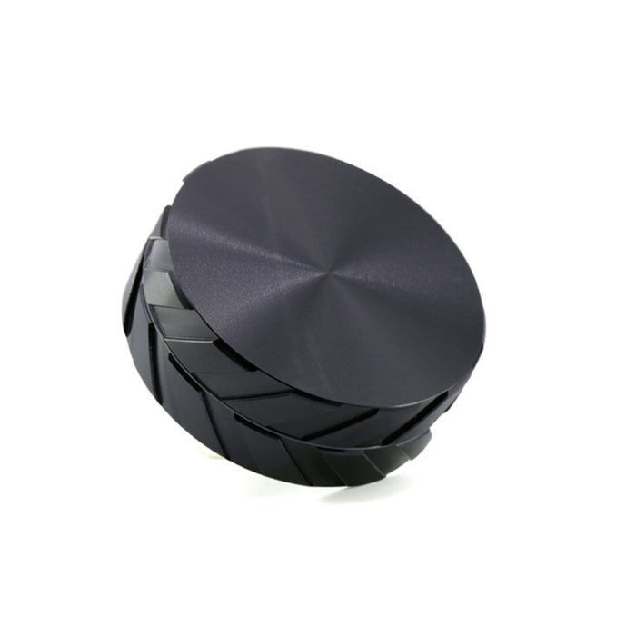 Aluminum Alloy CNC 55MM 2-Layer Tire Print Shape Knurling Herb Grinder-Black