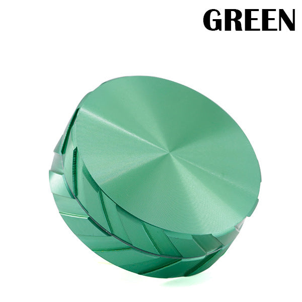 Aluminum Alloy CNC 55MM 2-Layer Tire Print Shape Knurling Herb Grinder-Green