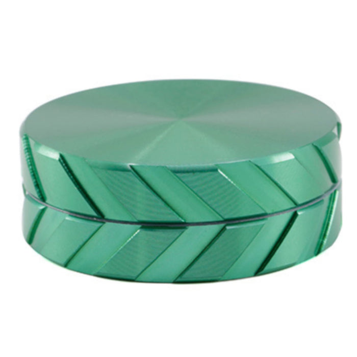 Aluminum Alloy CNC 55MM 2-Layer Tire Print Shape Knurling Herb Grinder-Green