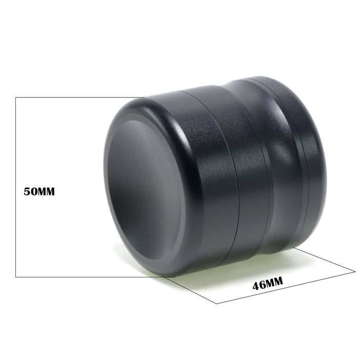 63MM Aluminum Alloy Concave Four-Layer Thin Waist Smoke Grinder-Black