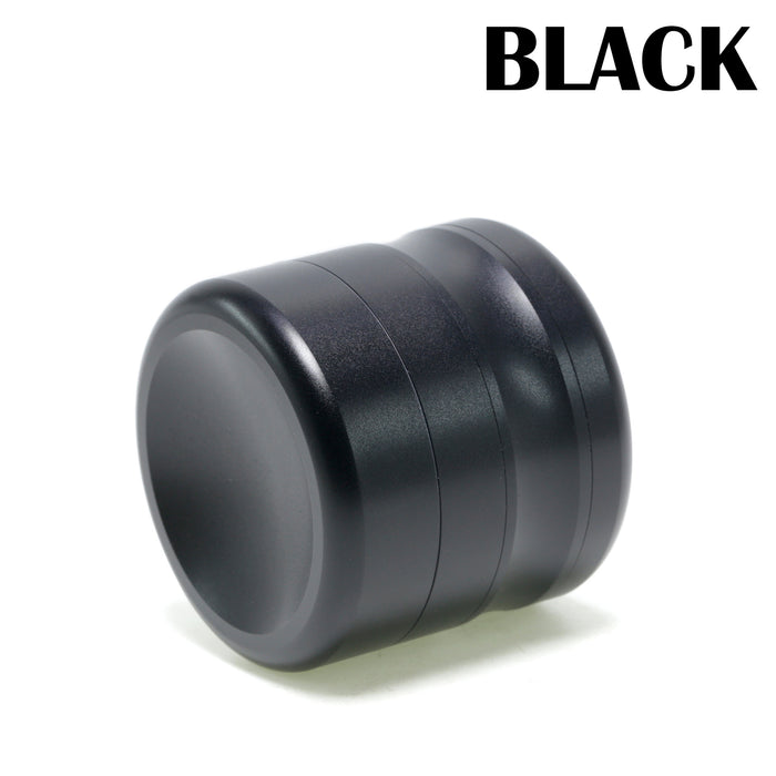 63MM Aluminum Alloy Concave Four-Layer Thin Waist Smoke Grinder-Black