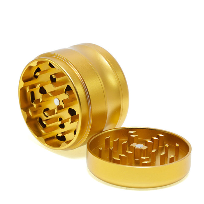 63MM Aluminum Alloy Concave Four-Layer Thin Waist Smoke Grinder-Gold