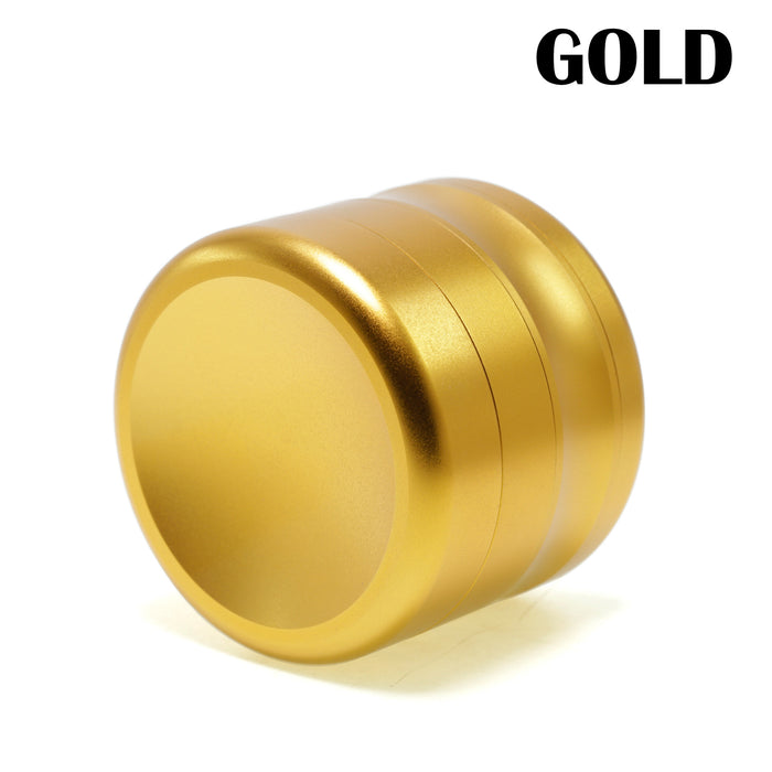 63MM Aluminum Alloy Concave Four-Layer Thin Waist Smoke Grinder-Gold