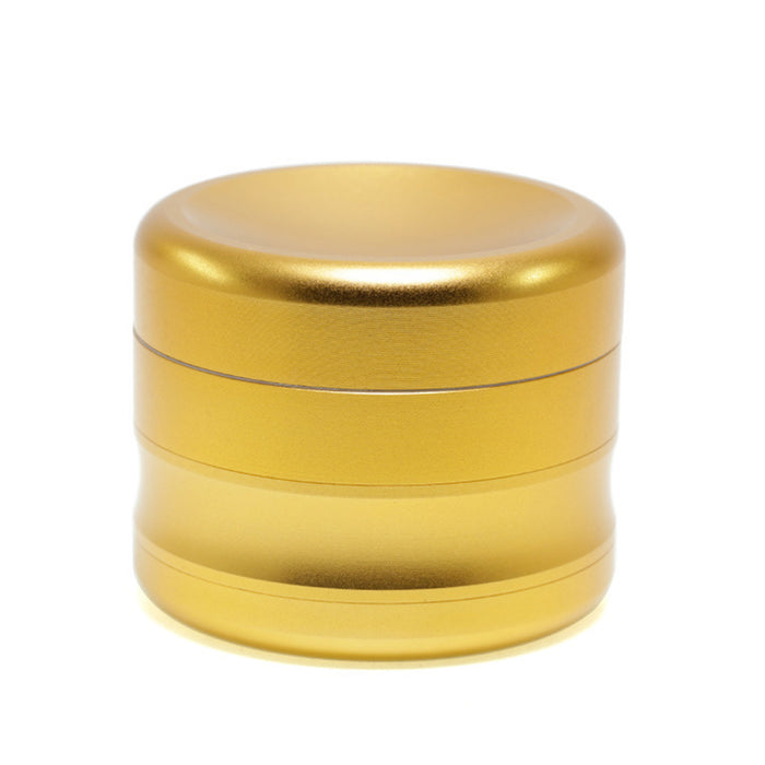 63MM Aluminum Alloy Concave Four-Layer Thin Waist Smoke Grinder-Gold