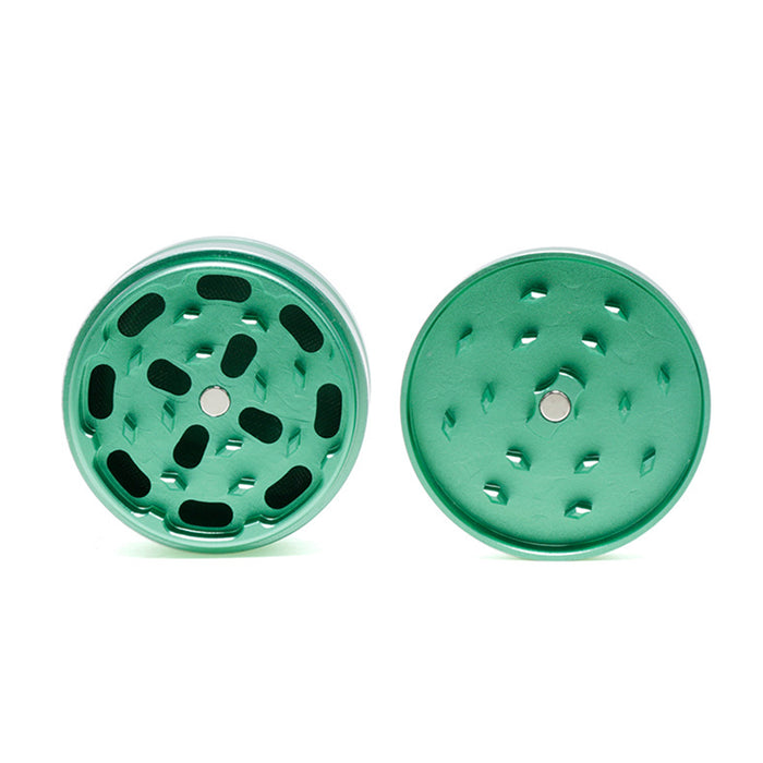 50MM Aluminum Alloy Concave Four-Layer Thin Waist Smoke Grinder-Green