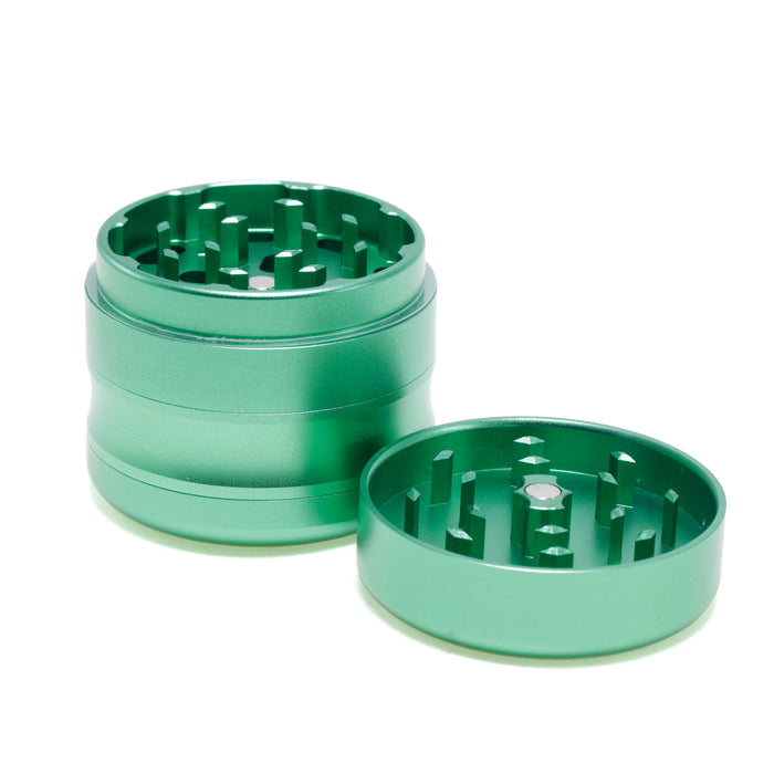 50MM Aluminum Alloy Concave Four-Layer Thin Waist Smoke Grinder-Green