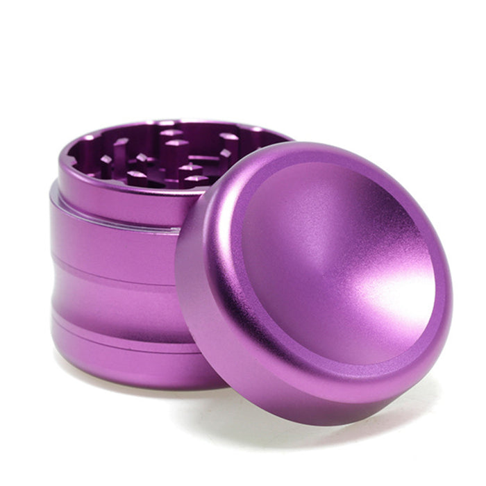 63MM Aluminum Alloy Concave Four-Layer Thin Waist Smoke Grinder-Purple