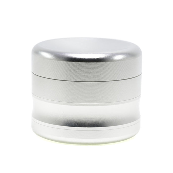 50MM Aluminum Alloy Concave Four-Layer Thin Waist Smoke Grinder-Silver