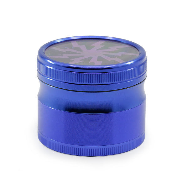 Aluminum Alloy Four-Layer Mixed Color Lightning Herb Grinder-Blue