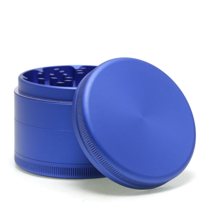 63MM Aluminum Alloy Frosted Flat Smoke Grinder | Blue Color