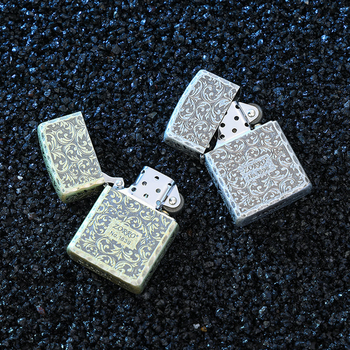 Ancient Silver Pure Copper Tang Grass Lighter