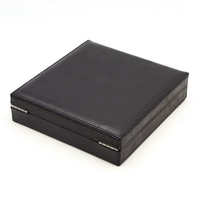 Black Leather Cigar Humidor Holds 16 Cigars