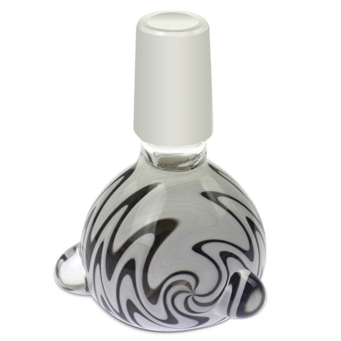 Black & White Wig Wag Herb Glass Bowl