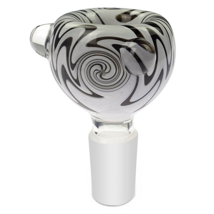 Black & White Wig Wag Herb Glass Bowl