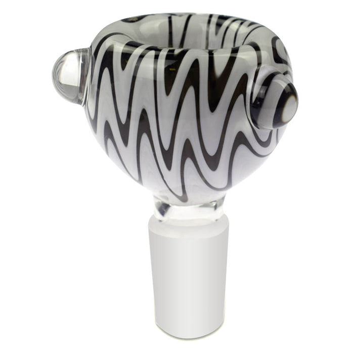 Black & White Wig Wag Herb Glass Bowl