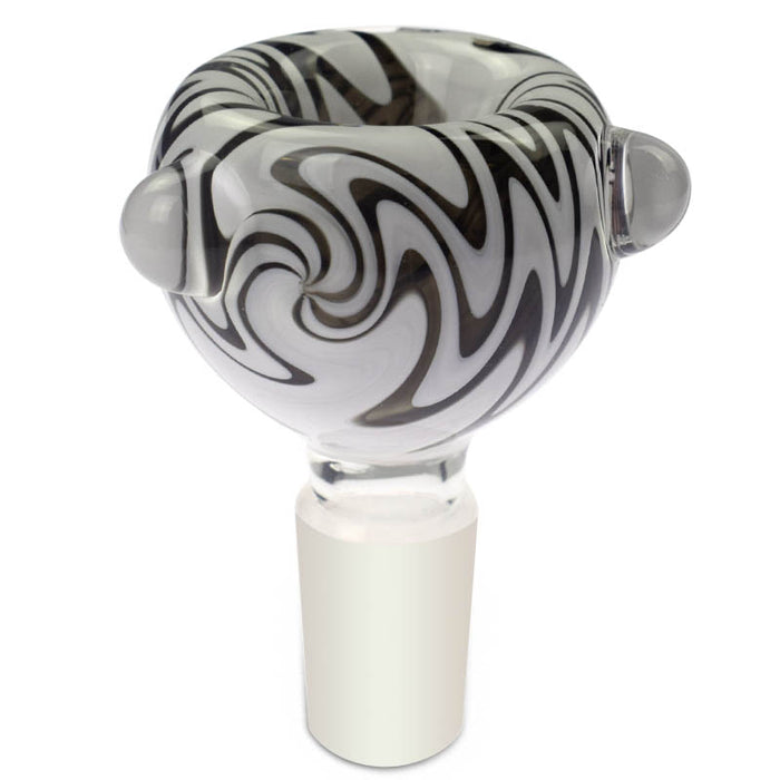Black & White Wig Wag Herb Glass Bowl