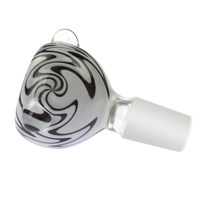 Black & White Wig Wag Herb Glass Bowl